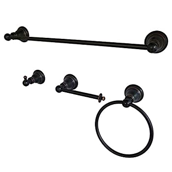 【中古】【輸入品・未使用】Kingston Brass BAHK192478NB American Classic Towel Bar/Towel Ring/Toilet Paper Holder/Robe Hook%ｶﾝﾏ% 18%ｶﾝﾏ% Naples Bronze by Kingston