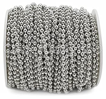 【中古】【輸入品・未使用】CleverDelights Ball Chain Spool - 100 Feet - 3.2mm Ball (#6 Size) - Antique Silver (Platinum) - 30 Meters by CleverDelights