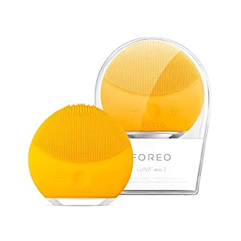 【中古】【輸入品・未使用】FOREO LUNA mini 2 電動洗顔ブラシ シリコーン製 音波振動 サンフラワーイエロー 1個