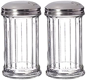 【中古】【輸入品・未使用】Update International Retro Style Sugar Dispenser/Pourer/Shaker%ｶﾝﾏ% Glass Jar%ｶﾝﾏ% Stainless Steel Pour-Flap Lid%ｶﾝﾏ% 12 oz%ｶﾝﾏ% Set of