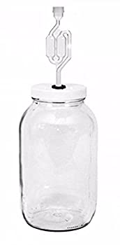 【中古】【輸入品・未使用】One Gallon Wide Mouth Jar with Lid and Twin Bubble Airlock by Home Brew Ohio