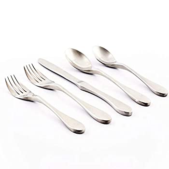 【中古】【輸入品・未使用】Knork Matte 20-Piece Flatware Set%ｶﾝﾏ% Silver by Knork Flatware｜ムジカ＆フェリーチェ店