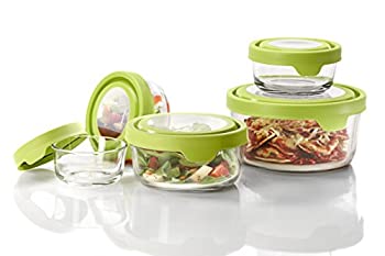 【中古】【輸入品・未使用】Anchor Hocking 10-Piece Round Food Storage Containers with Green TrueSeal Airtight Lids by Anchor Hocking