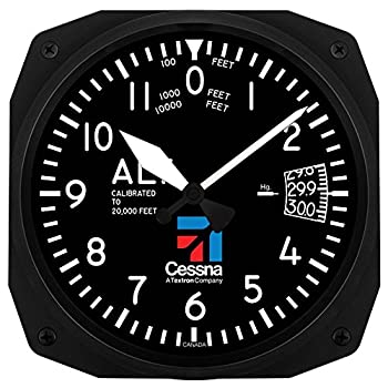 【中古】【輸入品・未使用】Trintec Aviator Cessna 高度計計器スタイル 12時間10インチ 壁掛け時計 3060-10-CES