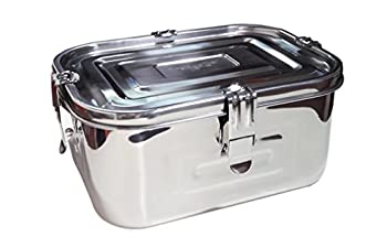 【中古】【輸入品・未使用】Stainless Steel 101oz(3L)Rectangular Seal Kimchi Food Leakproof Airtight Storage Container Saver by Namyoung