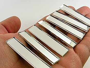 【中古】【インポート品・未当て嵌める】矩形 3/8in x 2in 鏡鑑モザイック瓦50枚