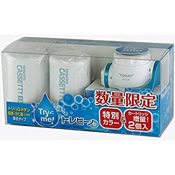 【中古】【インポート品・未当て嵌める】東レ トレビーノ カセッティシリーズ 水道の栓直結型浄水器 取り替えっこ用カートリッジトリハロメタン取りくずす手合い2個入 青色緑であること MK308T-BGSET