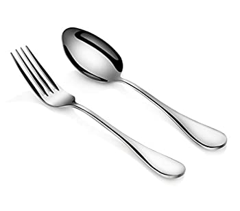 【中古】【インポート品・未当て嵌める】Artaste 56426 Rain 18/10 Stainless Steel Table Serving Spoons and Forks Set (Set of 6)%ｶﾝﾏ% Silver by Artaste