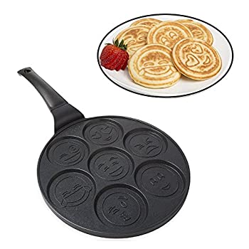 【中古】【輸入品・未使用】Good Cooking 絵文字スマイリーフェイスパンケーキパンノンスティックパンケーキグリドル7つのユニークなフラップジャックの顔で｜ムジカ＆フェリーチェ店