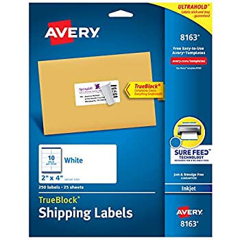 【中古】【インポート品・未当て嵌める】（エイブリー）Avery 送りとどける先居住地下げ札 インクジェット印刷工 2in×4in下げ札 果てしがない貼り付ける剤 TrueBlockR 1%ｶﾝﾏ%250 labels (5 pack