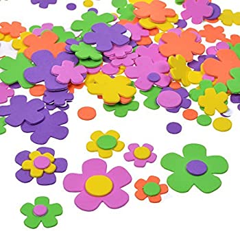 【中古】【インポート品・未当て嵌める】BCP 200 Pcs Self-Adhesive Foam Flower Shapes Stickers For Craft Art Project