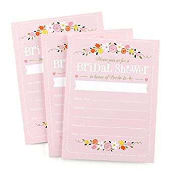 【中古】【インポート品・未当て嵌める】Hortense B. Hewitt 40442 Botanical Bridal Shower Invitation - Pack of 25