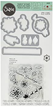 【中古】【輸入品・未使用】Sizzix 661631 Framelits Stamps、クリスマスイン・カラー、Jen Long（9-Pack）