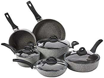 【中古】【インポート品・未当て嵌める】BALLARINI パルマ 鍛える 軽銀 ノン突っ支い棒 膳立て物の具10点書き割り グラナイト イタリア製