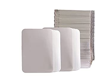 【中古】【輸入品・未使用】Party Bargains アルミニウム 長方形 ホイルパン 容器とボード蓋のセット 容量2.25ポンド 8.4インチx5.9インチ シルバー 2132｜ムジカ＆フェリーチェ店