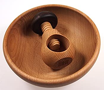 【中古】【輸入品・未使用】EFO 木製ボウル & 木製くるみ割り人形セット ナットクラッカーツール クラックナット 簡単ねじ機構 ハードブナ材製 ナットクラッカーおもちゃ ク