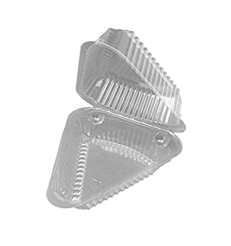 【中古】【輸入品・未使用】Cheesecake Containers Plastic Clear Wedged Hinged -25 sets