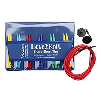 【中古】【輸入品・未使用】Love2Knit シャープショートチップ 交換可能ニットニードル (US5-10 明るさ)