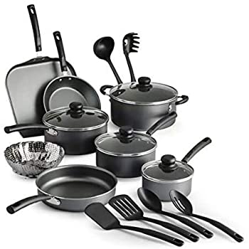 【中古】【インポート品・未当てはめる】18点ノン突っ支い棒鍋\u0026amp;フライパン 膳立て手道具書き割り 勝手もと装置 一皿分の料理
