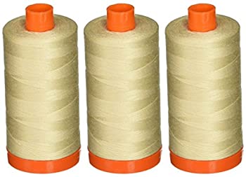 【中古】【輸入品・未使用】Aurifil 50WT ライトベージュ 無地 マココットン糸 各1422ヤード