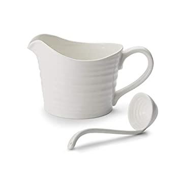【中古】【輸入品・未使用】Sophie Conran for Portmeirion Sauce Jug and Mini Ladle%ｶﾝﾏ% Porcelain%ｶﾝﾏ% White%ｶﾝﾏ% 18.5 x 11 x 13 cm｜ムジカ＆フェリーチェ店