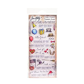 【中古】【輸入品・未使用】Tim Holtz クリアスタンプ Things/Talk|ムジカ&フェリーチェ店