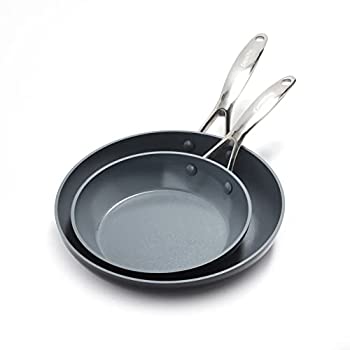 【中古】【輸入品・未使用】GreenPan バレンシアプロハード陽極酸化誘導安全な健康的なセラミックの非粘着性 フライパン/フライパンセット、8 %ﾀﾞﾌﾞﾙｸｫｰﾃ%と10%ﾀﾞﾌﾞﾙｸｫｰﾃ%｜ムジカ＆フェリーチェ店