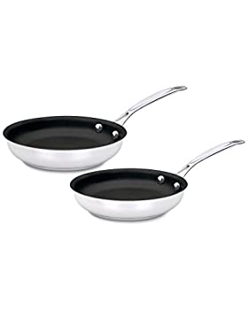 【中古】【輸入品・未使用】Cuisinart シェフズクラシックスキレット ステンレススチール ノンスティック9インチ