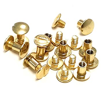 【中古】【輸入品・未使用】3/8インチソリッド真鍮シカゴスクリューファスナー 10個パック