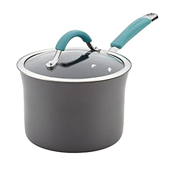 【中古】【輸入品・未使用】Rachael Ray(r) Cucina Hard Porcelain Enamel Nonstick Covered Saucepan%ｶﾝﾏ% 2.8l%ｶﾝﾏ% Agave Blue｜ムジカ＆フェリーチェ店