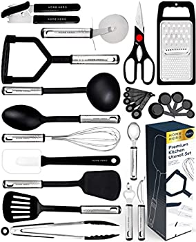 【中古】【輸入品・未使用】HomeHero キッチン用品調理用品セット\u0026nbsp;ナイロン 23点 ヘラ付き キッチンツールセットギフト