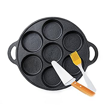 【中古】【輸入品・未使用】Nadalan Cast Iron Omelette Egg Burger Fried Egg Pot Pancake Pan With 7-Mould Design 32cm Diameter｜ムジカ＆フェリーチェ店 21,366円