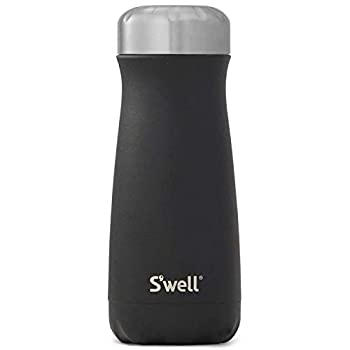 【中古】【インポート品・未当て嵌める】S\u0027well ステンレススチールトラベルマグ 16薬局衡オンス 黒いこと 10316-B17-00401
