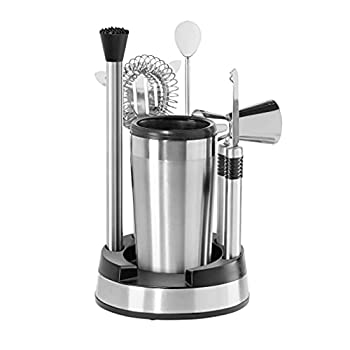 【中古】【輸入品・未使用】Oggi 8 Piece Stainless Steel Bar Tool Set with Cocktail Shaker