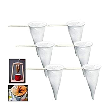 【中古】【輸入品・未使用】Pack of 6 Colador Cafe Cloth Coffee Tea Strainer%ｶﾝﾏ% Lot of Strainers in Bulk%ｶﾝﾏ% Strainer Filter Cloth Mesh%ｶﾝﾏ% with Plastic Handle｜ムジカ＆フェリーチェ店