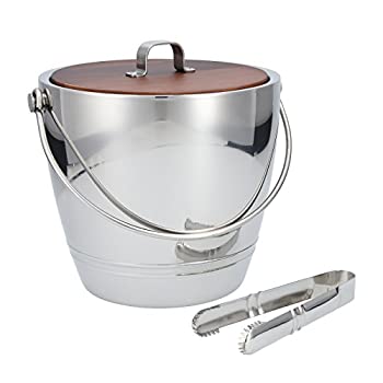 【中古】【輸入品・未使用】Crafthouse by Fortessa Professional Barware Charles Joly ステンレススチール ラウンドアイスバケツ トング付き