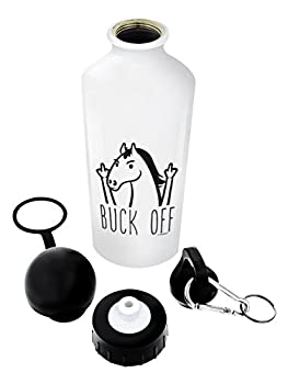 【中古】【輸入品・未使用】馬HorseギフトBuck Off面白いギフトMiddle Finger水ボトルEquestrian馬ギフト水ボトルギフトアルミニウムウォーターボトルキャップ&スポーツトッ|ムジカ&フェリーチェ店