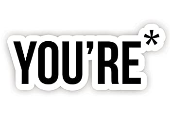 【中古】【インポート品・未当てはめる】「You\u0027re Spelling Mistake」おもしろステッカー ? 吸気ひき掛けるステッカー ? 2.5inビニールデ長い巻き毛 ? 万覚え帳マイコン、かざり付ける、ウ