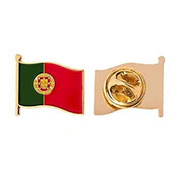 【中古】【インポート品・未当て嵌める】ポルトガル共和国 軍旗 ラペルいの一番 エナメル 金属元素製 お差し上げ物 かぶり笠 メンズ レディース 愛国主義的 ポルトガル共和国 (ウェービングフラッグ ラペルいの一番)
