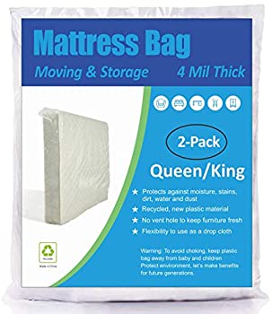 【中古】【輸入品・未使用】ComfortHome マットレスバッグ 4ミル 2個パック 引っ越しや保管用 極厚 クイーン/キングサイズ