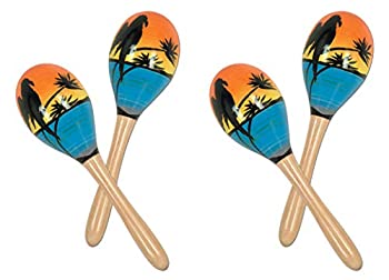 【中古】【輸入品・未使用】Beistle(ビースル)S(8AZ2 トロピカルファンパーティーマラカス 4ピース 8インチ マルチカラー|ムジカ&フェリーチェ店