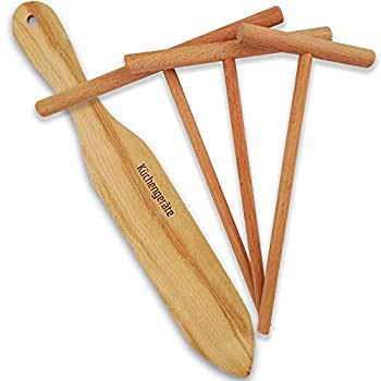 【中古】【インポート品・未当て嵌める】Crepe Spreader and Spatula Set Made from Bamboo - (3.5-inch%ｶﾝﾏ% 5-inch%ｶﾝﾏ% 7-inch Bamboo Spreaders with 14-inch Bamboo Spatula) Perfe