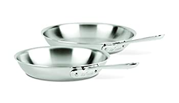 【中古】【輸入品・未使用】All-Clad D3 Stainless Steel Frying Pan Set%ｶﾝﾏ% 10 & 12 Inch%ｶﾝﾏ% Silver 141［並行輸入］｜ムジカ＆フェリーチェ店