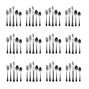 【中古】【輸入品・未使用】Gorham Nouveau 18/8 ステンレススチール 60個 食器セット(12人用サービス)|ムジカ&フェリーチェ店