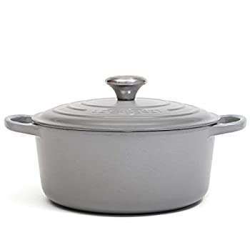 【中古】【インポート品・未当て嵌める】ル・クルーゼ/ルクルーゼ(Le Creuset) 両手なべ ココットロンド 21177-24珊 ミストグレー(薄墨色) 541 (つまみしろがね色) [並行輸入品]
