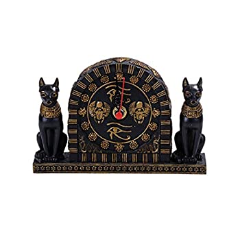 【中古】【輸入品・未使用】Pacific Giftware サミットコレクション 古代エジプトの女神バステッツ デスクトップ時計 ホームオフィス 職場装飾
