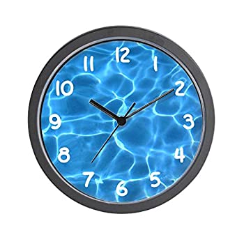 【中古】【輸入品・未使用】YiiHaanBuy アクアブルー スイミングプール - ユニークな装飾12インチ壁掛け時計