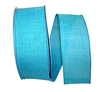 【中古】【輸入品・未使用】Reliant Ribbon Everyday Linen Value ワイヤーエッジリボン、2-1/2インチ x 50ヤード、ターコイズ|ムジカ&フェリーチェ店