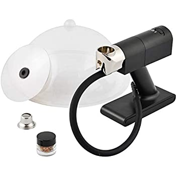 【中古】【輸入品・未使用】ポータブルスモークインフューザーガン 木製チップ、ホース、ドーム、飲料蓋付き ? 手持ち電動スモークマシン カクテルドリンク、ウイスキー、ア｜ムジカ＆フェリーチェ店