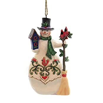 【中古】【輸入品・未使用】Enesco Jim Shore 吊り下げオーナメント 雪だるま カーディナ